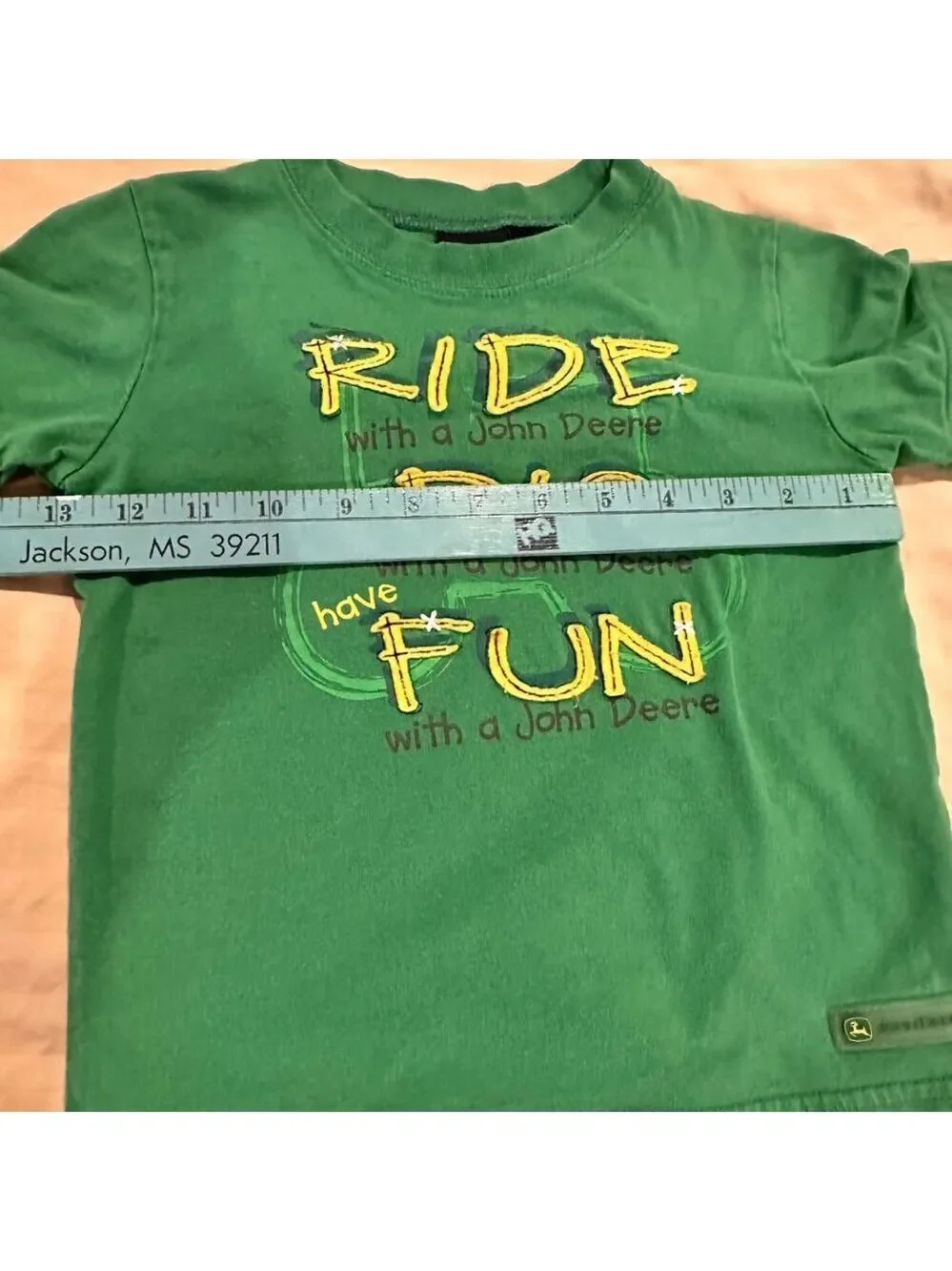 John Deere Toddler 3T Boys 2 Piece Green T-Shirt Mesh Shorts Set Ride Dig Fun